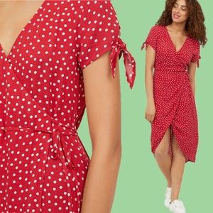 Crepe Front Wrap Dress